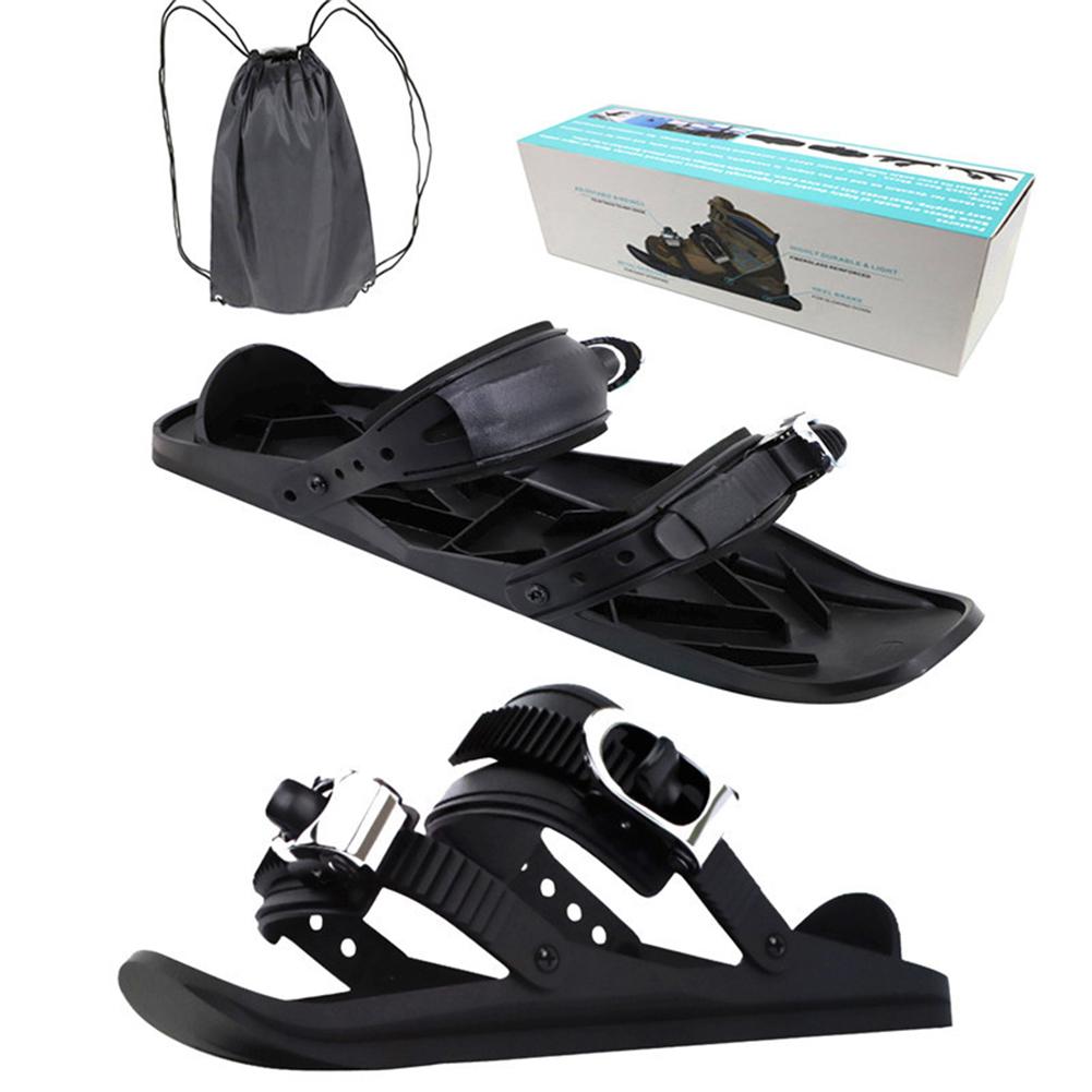 Mini Korta Skridskor Skidor Snowboardstövlar Skiboards Justerbara Korta Bärbara Skridskoåkning Skidskor för Vinter Utomhussporter