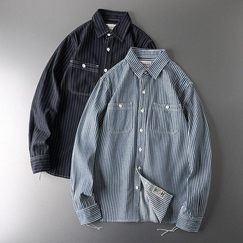 Heavy Retro Long-Sleeved Foreign Trade Export Order Tooling