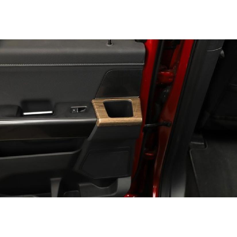 2xRear Door Handle Cup Holder Decor Trim Cover For Ford F150 + Wood Grain