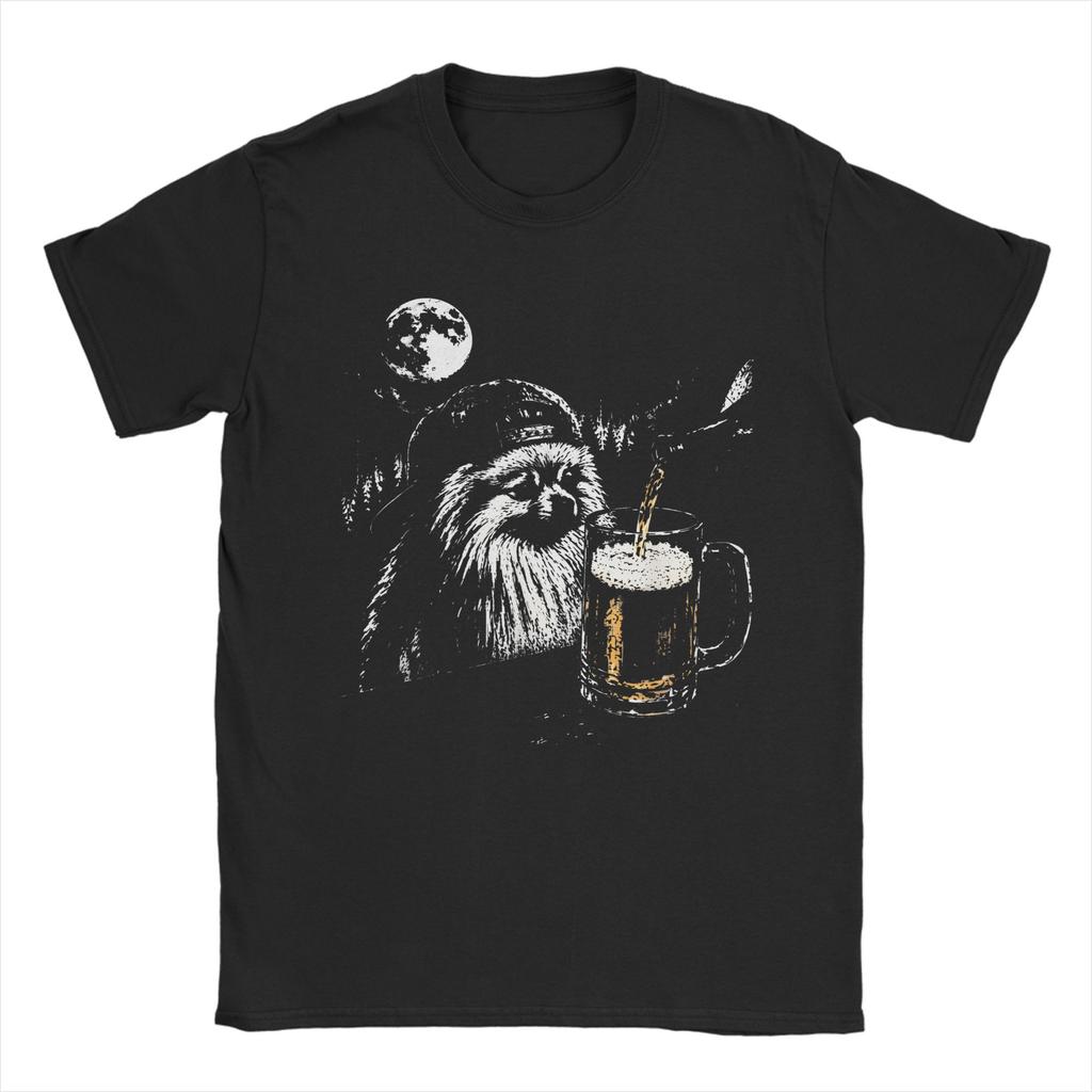 Unisex Unisex T-Shirt Lustiger Patriotischer Zwergspitz Hund Trinkt Bier Amerikanische Reine Baumwolle T-Shirts Rundhals Kleidung Große Größen