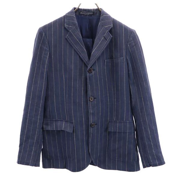 

Polo by Ralph Lauren Сделано в Италии Льняной полосатый приталенный пиджак Синий Мужской Б/у