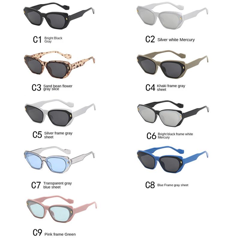 2PACK PC Frame Rectangle Sunglasses Women Men Polygon Vintage Brand Square Sun Glasses for Male Shades Female Eyewear Anti-Glare