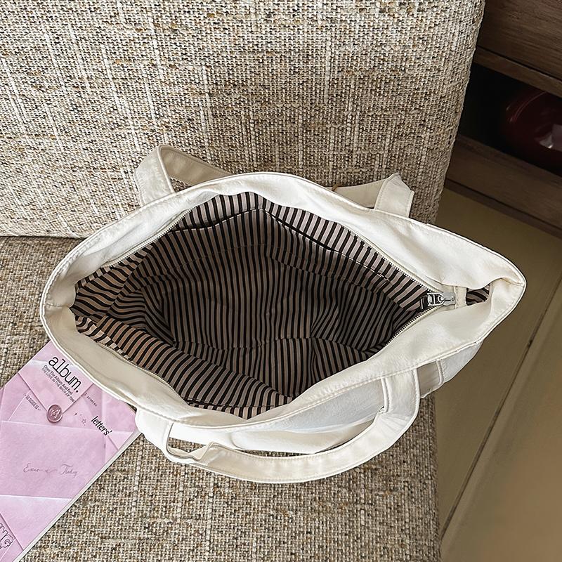 Large Capacity Canvas Bag Student Class Commuter Tote Bag