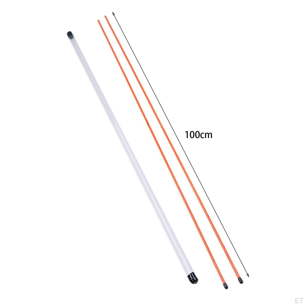 2 pezzi di bastoni per l'allineamento del golf con tubo di stoccaggio per la pratica dello swing completo