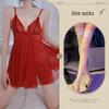 Sexy Night Lingerie Temptation Lace Transparent Plussize Open Crotch Sleepwear