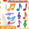 Laser Musiknoten Wasserdichte Stickerrolle