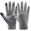 Polar Fleece Gloves, Non-Slip, Thickened, Fleece-Lined, Warm, for Cycling, Winter Driving, Cold-Proof, Windproof, Waterproof, Touch Screen