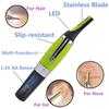 Aparador de nariz - Cabelo - Barbeador elétrico - Aço inoxidável - LED - Antiderrapante