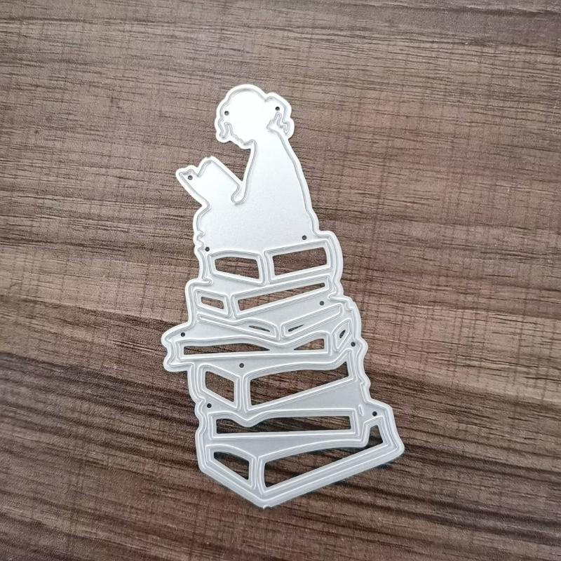 Reading Book Metal Cutting Dies DIY Craft Carbon Steel Embossing Template Stencil Scrapbooking for Card Die Cuts Mold