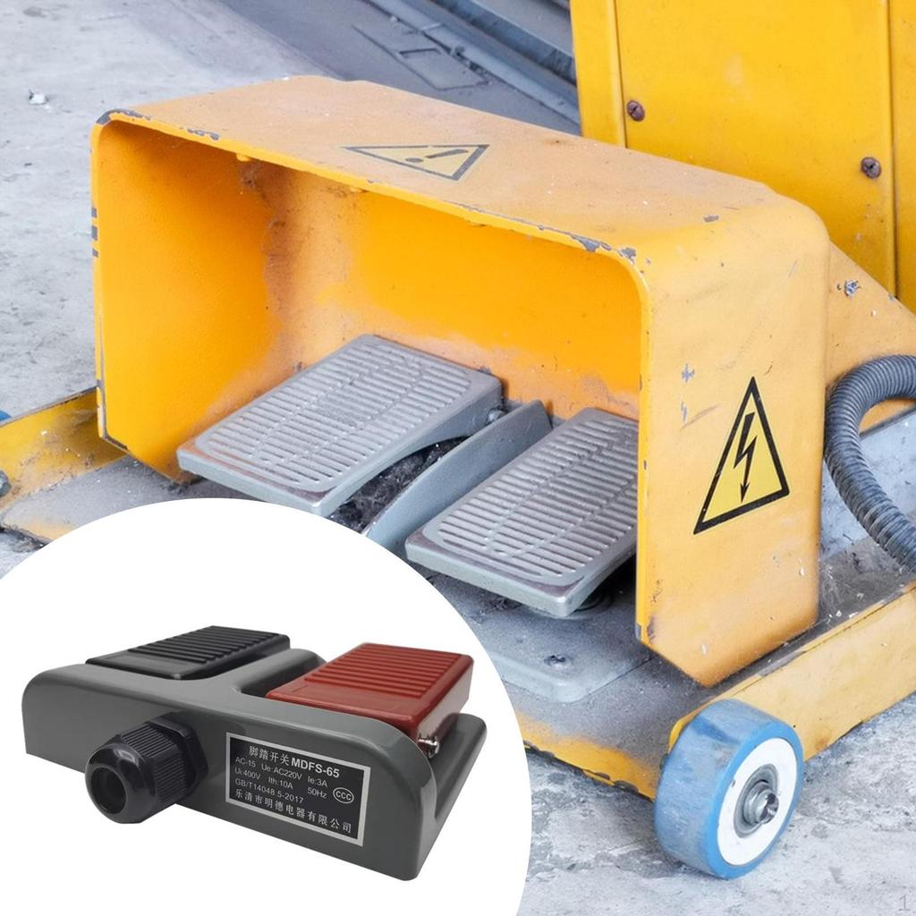 Double Foot Pedal Switch Duplex 2 Way Tumbler for Printing Machinery