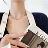 Titanium Steel Hip Hop Tassel Necklace for Women - Trendy Metal Collarbone Chain
