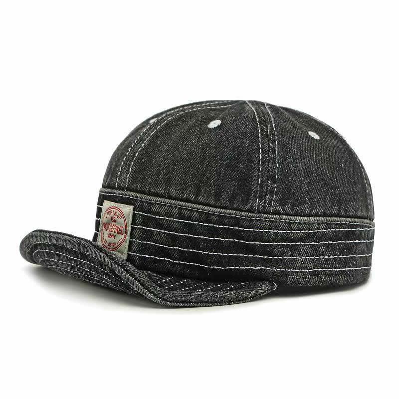 Unisex soft brim baseball cap - vintage washed denim, trendy & stylish, japanese-inspired duckbill hat for women