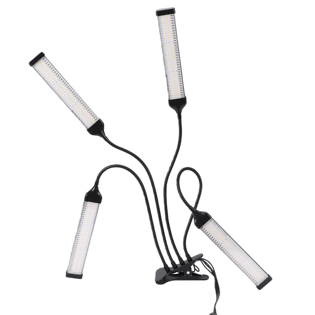 Clip 12V Plant Grow Light Automatic Timer Full Spectrum Plant Lamp with Gooseneck for Indoor Plants