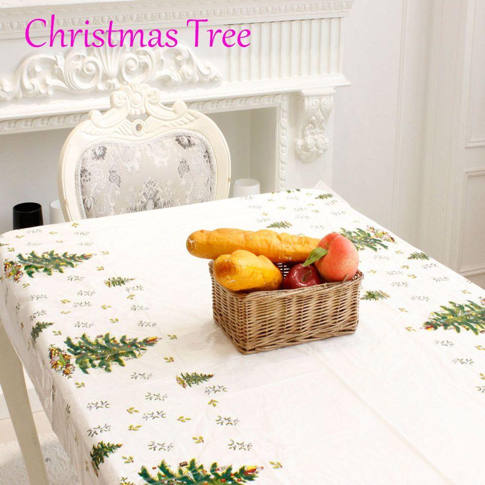 

New Snowman Cartoon Festival Decor Table Cover Santa Claus Christmas Tablecloth Christmas Tree