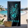 Norwich City Personalized Printed Beach Towel Soccer Logo Support Custom Name Text Absorbent Towel For Sport Travel Special Gift