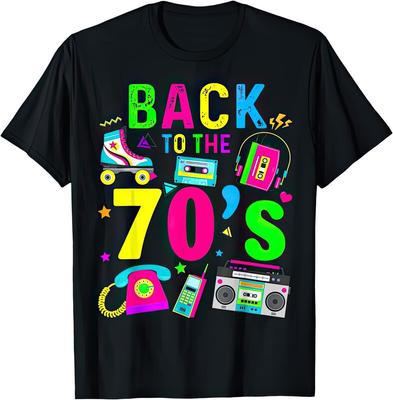 Powrót do lat 70. Impreza Disco Retro Przebranie Fajny T-shirt