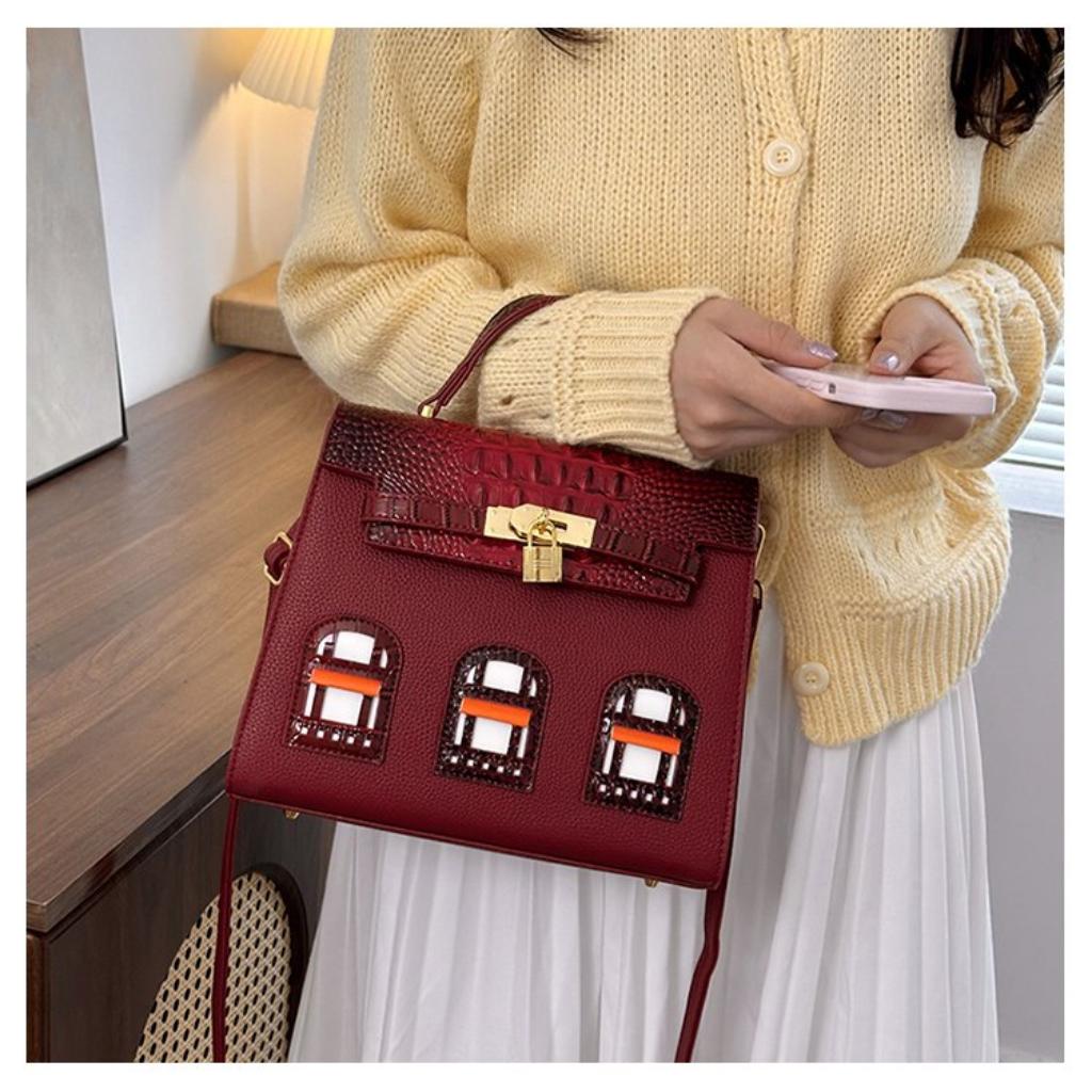 Xeie Thuk Handbag Women PU Adjustable Strap Daily Commute