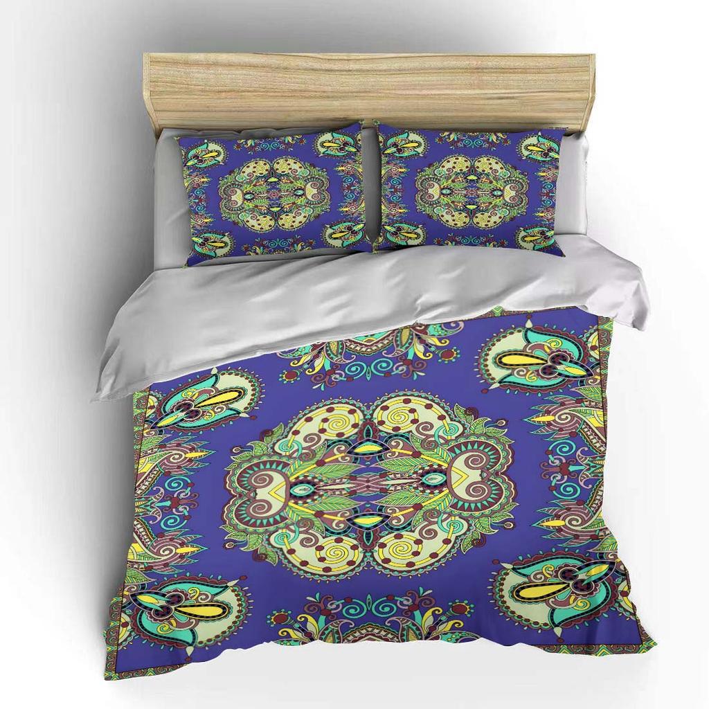 Intricate Decorative Pattern Print Bedding Set 1 Duvet Cover 2 Pillowcases for Adult and Children Luxury Gift Full Size