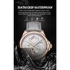 POEDAGAR Men Watch Fashion Top Luxury Sport Wristwatch Waterproof Luminous Leather Date Quartz Man Watches + Box