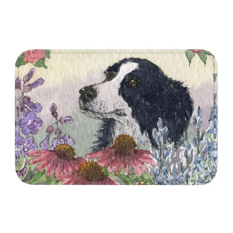Border Collie Tennis Ball Doormat Anti-Slip Bath Kitchen Mat Living Room Door Floor Entrance Carpet Rug
