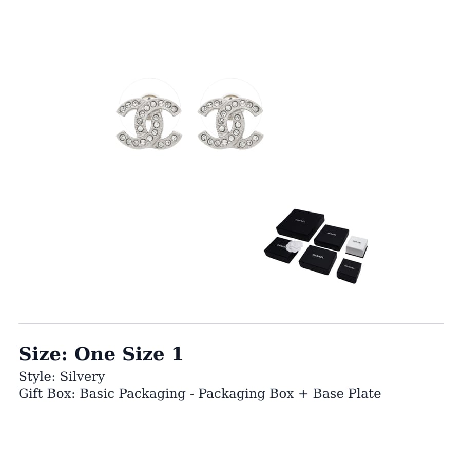 CHANEL Brass Metal Stud Earrings Women`s