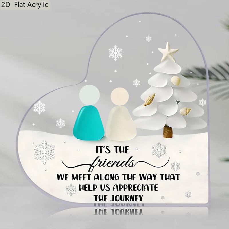 Acrylic Friendship Keepsake Sign & Plaque | Motivational Quote Clear Desk Decor, Tabletop Display, Multipurpose Use- Acrylic Desktop Ornament