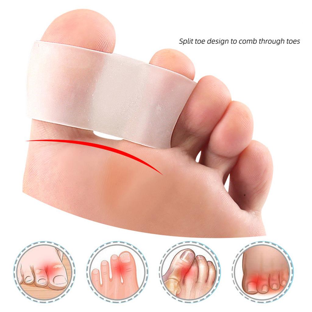Adjustable Silicone Toe Separators For Bunions 2 Pack Flexible Design For Various Shoe Sizes Support All Day Wear