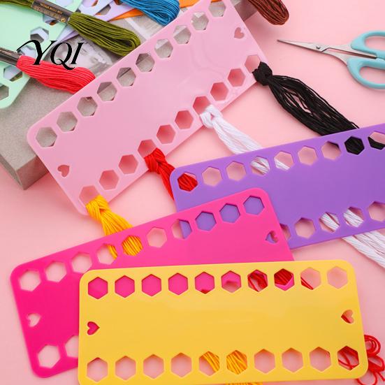 Plastic Thread Winding Board 10Pcs Board, 10 Colors Embroidery Floss Organizer, Cross Bobbins Stitch Holder Bobbin for DIY Sewing Colorful Organizer