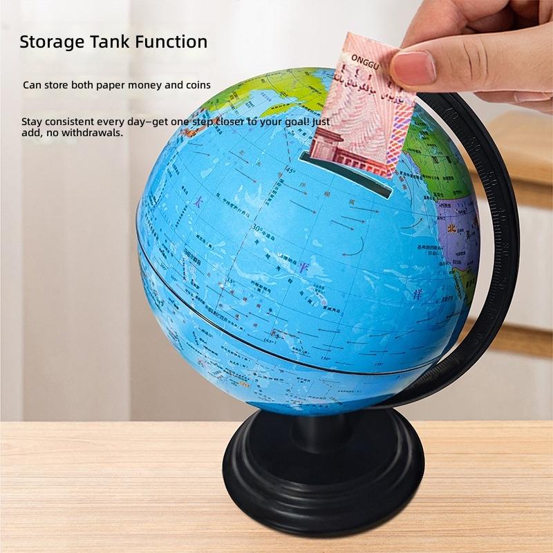 Good Quality Kids Educational Plastic World Globe Earth Map Piggy Bank Globe