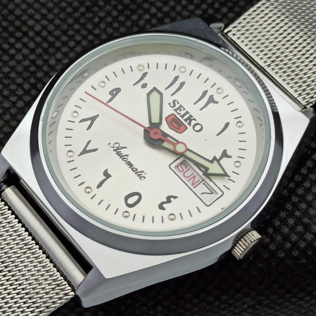 RENOVOVANÉ VINTAGE SEIKO 5 AUTO 6309A JAPONSKÉ PÁNSKÉ ARABICKÉ HODINKY 533d-a280114-9