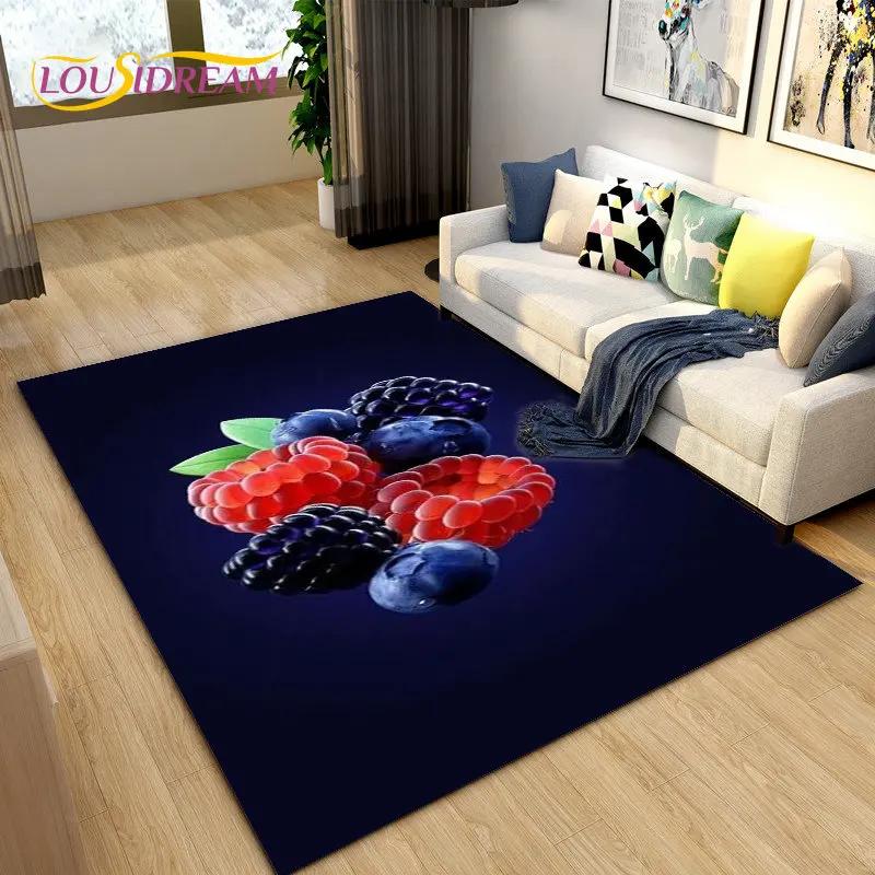 

Fruits Series Kitchen Area Rug Carpet for Living Room Bedroom Playroom Sofa decor home Non-slip rug Floor Mat Soft 40x60cm