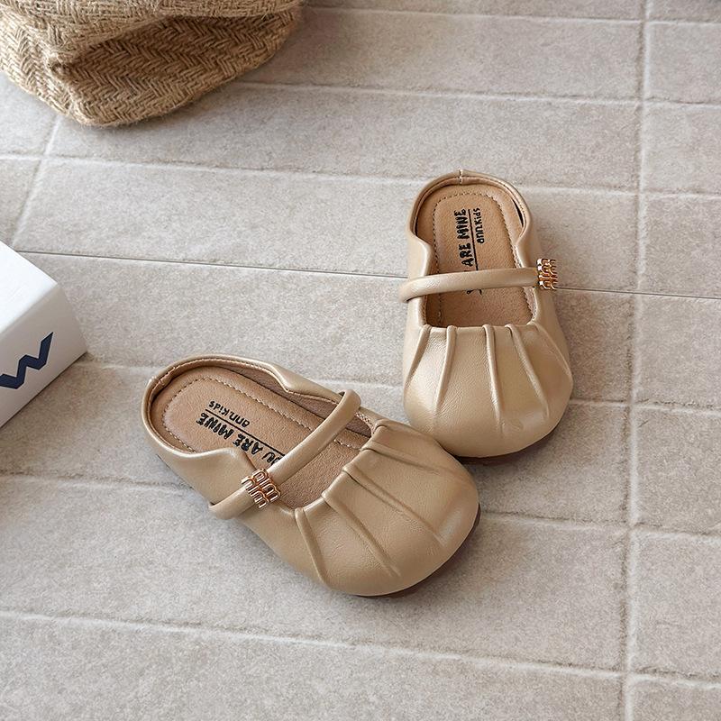

New Style Girls Shoes - Children s Soft-soled Anti-slip Flip-flops for Wearing Outside 21 абрикосовый