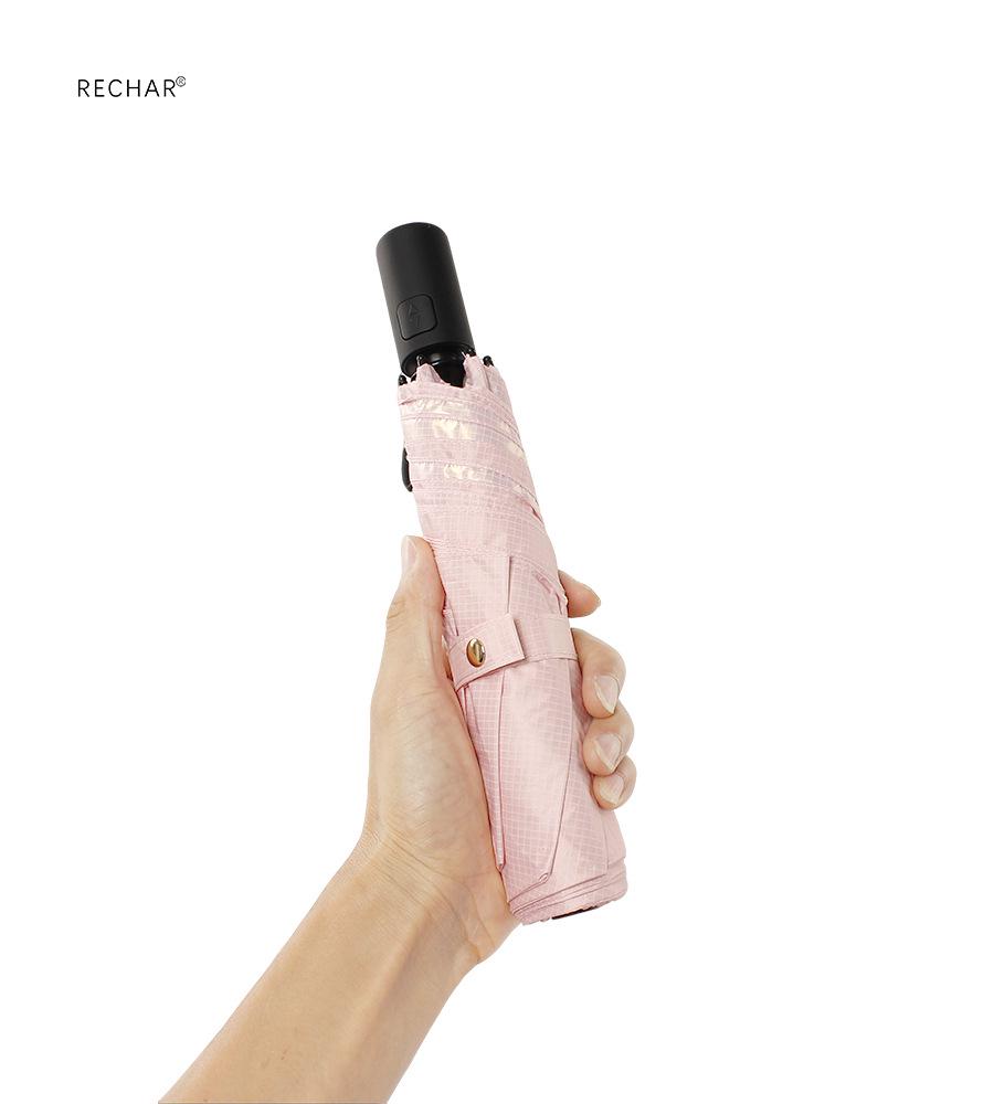 

В наличии темно-синий R3072 ультратонкий ультралегкий 20D клетчатый трехсложный автоматический зонт от солнца и дождя