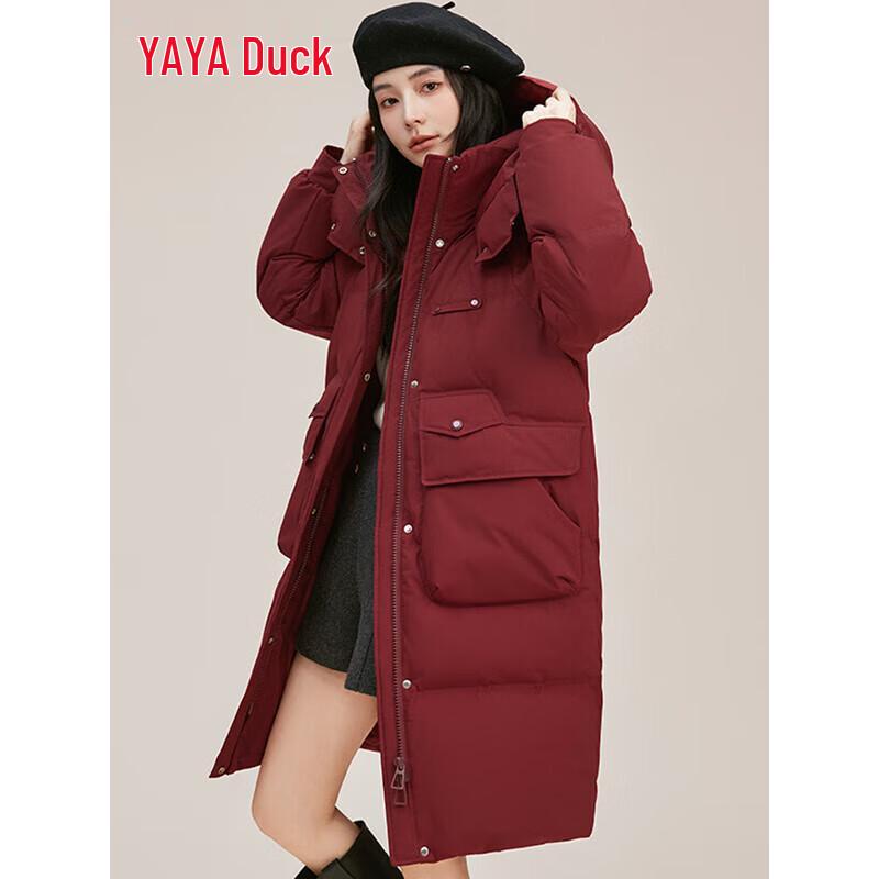 

YAYA 2025 Новая женская длинная толстая теплая куртка с пухом YE5B600575L M