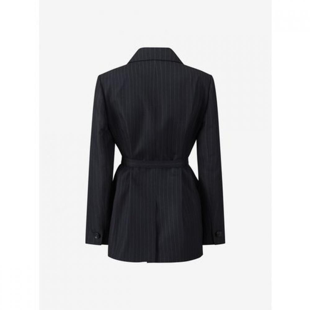 Cc Collect Stripe Belted Tailored Jacket  C261msf004 