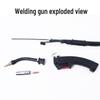 14AK Gasless MIG Welding Gun with Quick-Plug, Three Interface Types, and Leather Outer Skin.