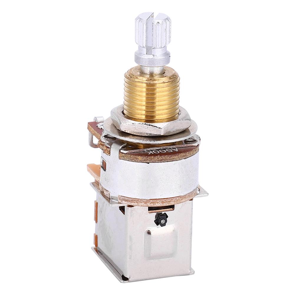 A500K Electric Guitar Linear Potentiometer Tone Pull Button Switch Pot Pickup Switch