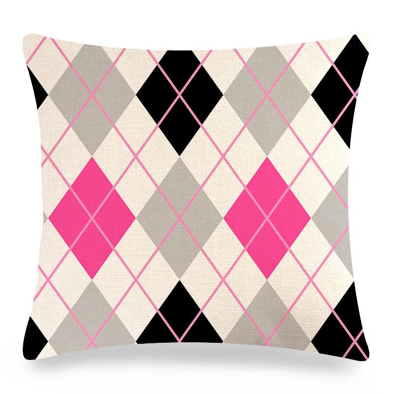 Home Decor Colorful Geometric Pattern Digital Print Pattern Cushion Cover Suitable for Sofa Bedroom Car Pillow Cover