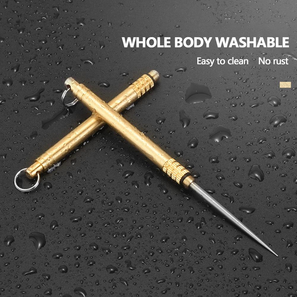 Sticla portabilă de scobitoare EDC din titan multifuncțional pentru exterior, furculiță cu fructe, instrument de camping, tubul pentru scobitoare este mai durabil decât ața dentară