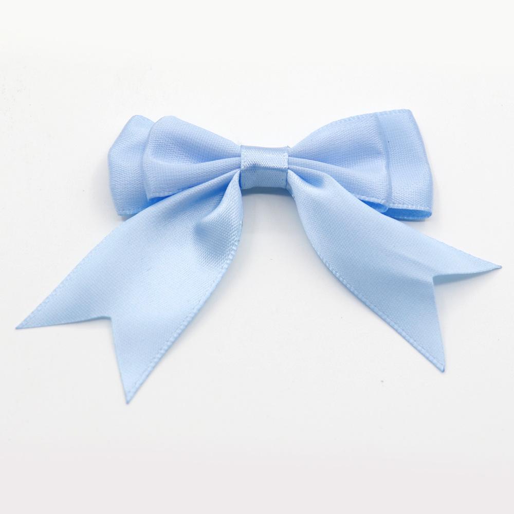 2,5 cm Polyester mit Schwalbenschwanz-Wickelbund Schleife DIY Handgefertigte Blume