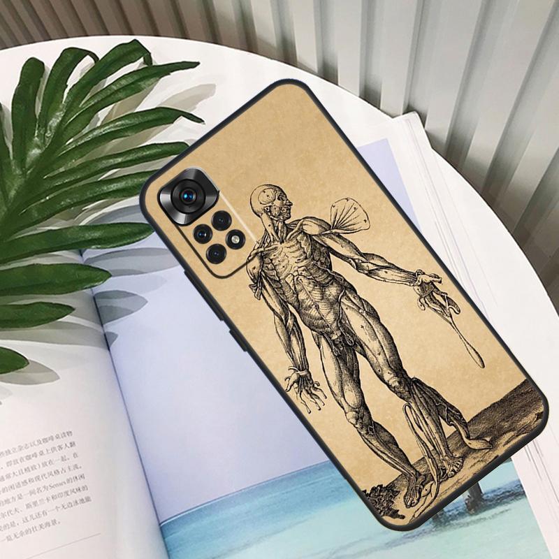 Human Anatomy Funda For Xiaomi Redmi Note 11 10 12 13 14 15 Pro Plus Case For Redmi 15C 10C 13C 12C 14C 15