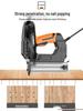 Comax Pneumatic 2-in-1 Electric Nail Gun - Straight & Brad Nailer for Woodworking and Steel Nails.