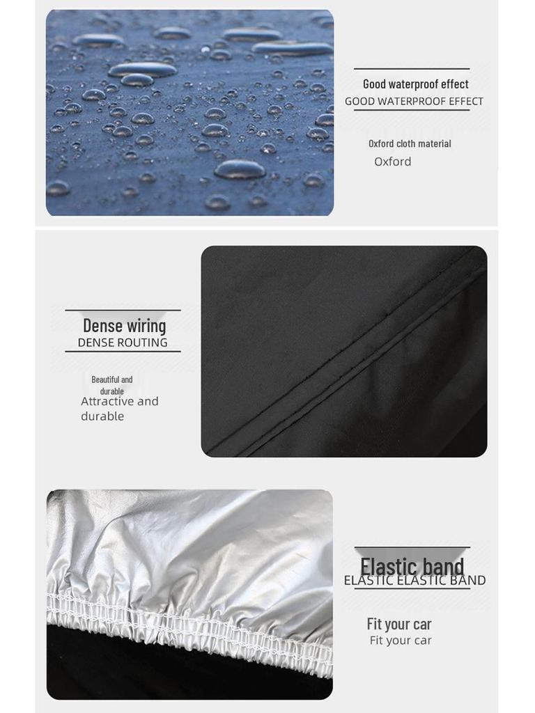 210D Silver Coated Waterproof & Sunproof Motorcycle Cover