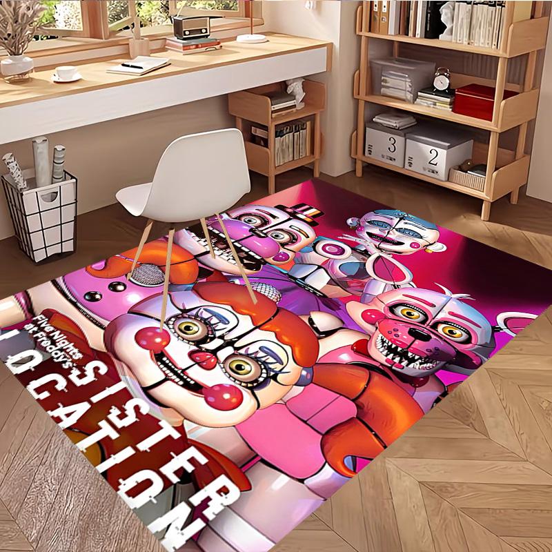 Five Nights at Freddy's Druckteppich, Waschbarer Bodenteppich, Für Eingangsbereich Schlafsaal Waschküche Büro Arbeitszimmer, Heimdekoration Geburtstag Weihnachtsgeschenk