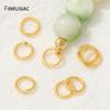 4-8mm 14/18K Gold Plated Brass Solid Closed Jump Ring,Closed Split Rings Connector For DIY Jewelry Making Accessories