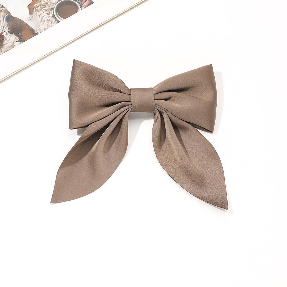 Solid Color Satin Ribbon Big Bows Hairpin Duckbilled Clip Hair Accessories For Women Girls Trendy Korean Summer Hair Accessories