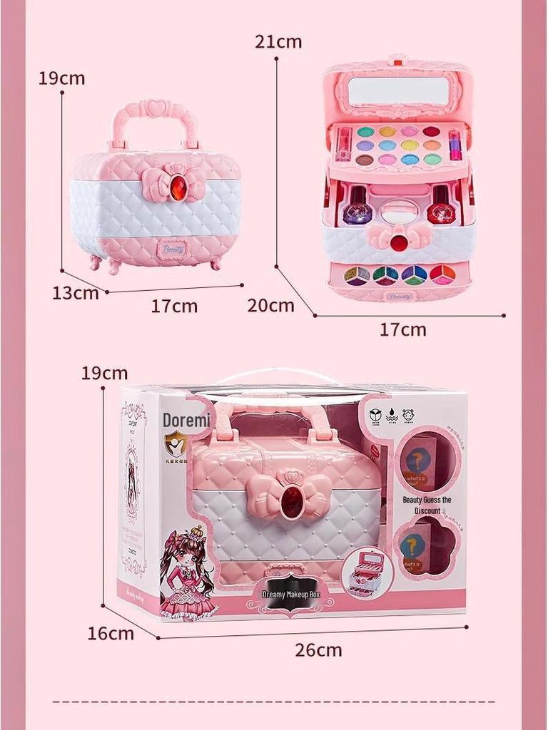 Ensemble de Maquillage de Princesse pour Filles: Kit de jeu de rôle avec rouge à lèvres et vernis à ongles