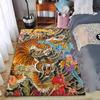 Flame Tiger and Mystical Spirits Art Carpet Suitable for Use As an Anti-slip Game Mat for Living Room and Bedroom Sofas