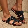 2026 Summer Slippers for Women New Outdoor Open Toe Flat Beach Shoes Retro Women's Casual Slides Shoes Plus Size Women Sandals