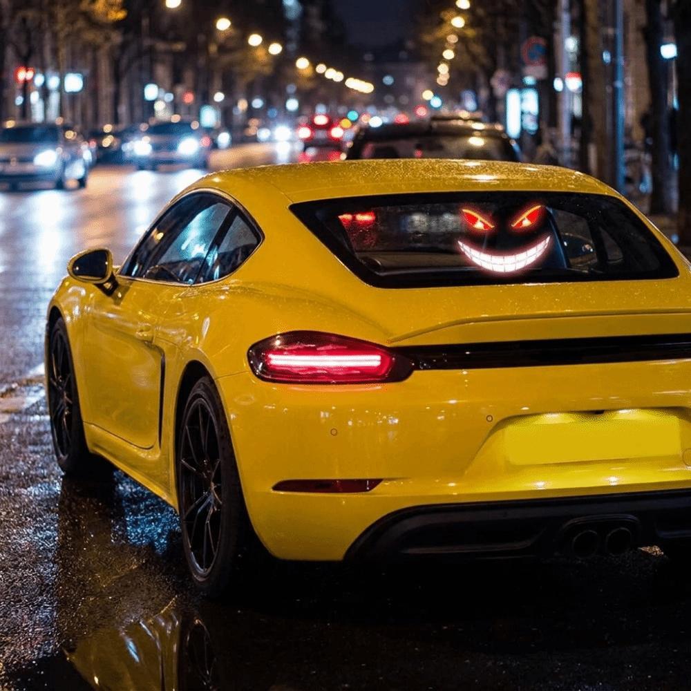 Eye Shape Flashing Car Light Solar Self-Charging Ambient Signal Lamp Sedan Window